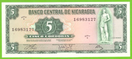 NICARAGUA 5 CORDOBAS 1972 P-122 UNC - Nicaragua