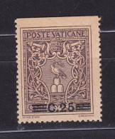 1946 Vaticano Vatican MEDAGLIONCINI SOPRASTAMPATI 25 C. Su 30 C. MNH** Varietà Non Dentellato In Alto - Errors & Oddities