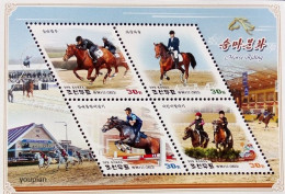North Korea 2023, Horse Riding, MNH Unusual S/S - Korea (Nord-)