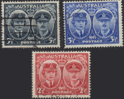 AUSTRALIA/1945/USED/SC#197-199/DUKE AND DUCKNESS OF GLOUCESTER / FULL SET - Usados