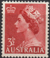 AUSTRALIA/1953/MNH/SC#258/ QUEEN ELIZABETH II / QEII/ 3 1/2p DARK RED - Nuovi