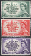 AUSTRALIA/1953/MH/SC#259-61/QUEEN ELIZABETH II CORONATION ISSUE/ QEII / FULL SET - Ongebruikt