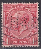 Grande Bretagne - 1911 - 1935 -  George  V  -  Y&T N °  140  Perforé  H & S - Perforés