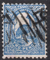 AUSTRALIA_NEW SOUTH WALES/1888-9/USED/SC#78/1ST. CENT OF BRITISH SETTLEMENT IN AUSRALIA / 2p EMU BLUE - Gebraucht