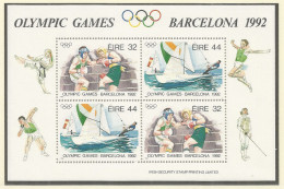 IRELAND 1992 Mint Block MNH(**) Olympic Games - Blokken & Velletjes