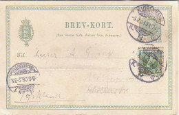 DANMARK.  1906/Kobenhavn, Uprated PS Card/to Gellen. - Lettres & Documents