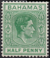 BAHAMAS/1938/MNH/SC#100/KING GEORGE VI / KGVI / 1/2p GREEN - 1859-1963 Crown Colony