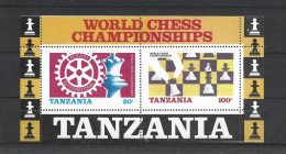 Tanzania 1986 Chess S/S  Y.T. BF 44 ** - Tanzanie (1964-...)