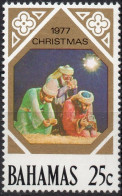 BAHAMAS/1977/MNH/SC#719/CHRISTMAS / 25c GOLD & MULTICOLOR - Bahamas (1973-...)