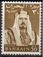 BAHRAIN/1964/MH/SC#133/ SHEIK ISA BIN AL KHALIFAH / 30np BROWN OLIVE - Bahrein (...-1965)