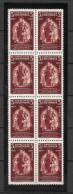 (LOT360) Colombia Airmail Stamps. 1957. Block Of 8 Sc C304. XF MNH - Colombia