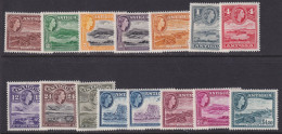 Antigua, Scott 107-121 (SG 120a-134), MLH - 1858-1960 Crown Colony