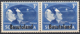 BASUTOLAND/1945/MNH/SC#31/SOUTH AFRICA OVERPRINTED PAIR / 3p ULTRA & DP. ULTRA - 1933-1964 Kronenkolonie