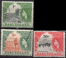 BASUTOLAND/1961-63/MH/SC#73. 77, 81/ QUEEN ELIZABETH II / QEII/ PICTORIAL / CENTS / PARTIAL SET / WMK 4 - 1933-1964 Kronenkolonie