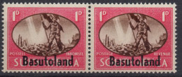 BASUTOLAND/1938/MH/SC#29/SOUTH AFRICA OVERPRINTED IN ENGLISH / PAIR / 1P / NO GUTTER - 1933-1964 Colonie Britannique