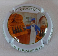 (RECTO / VERSO) CHAMPAGNE - CAPSULE CHAMPAGNE CHAVOT - LE TIRAGE 8/13 - COTEAUX SUD D' EPERNAY - TEXTE AU DOS - Collections