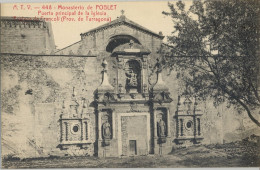 Delcampe - ESPLUGA DE FRANCOLÍ , MONASTERIO DE POBLET , PUERTA PRINCIPAL IGLESIA  ,  ED. ÁNGEL TOLDRÁ Nº 448  , T.P.  CIRCULADA - Tarragona
