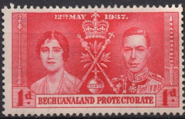 BECHUANALAND PROTECTORATE/1937/MNG/SC#121/CORONATION OF KING GEORGE VI & ELIZABETH / KGVI / ROYALTY / 1p CARMINE - 1885-1964 Protectoraat Van Bechuanaland