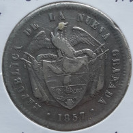 Republica De La Nueva Granada 1 UN Peso 1857 Bogota Silver - Colombia