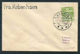 1950 Denmark Aarhus "Fra København" Paquebot Copenhagen Cover - Cartas & Documentos