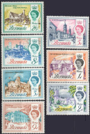 BERMUDA/1962-5/MNG/SC#175-7, 179, 181-2, 188/ COLONIAL ARQUITECTURE/ QUEEN ELIZABETH II/ QEII/ PARTIAL SET - Bermudes