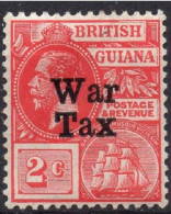 BRITISH GUIANA/1918/MH/SC#MR1/ KING GEORGE V / KGV / WAR TAX - British Guiana (...-1966)