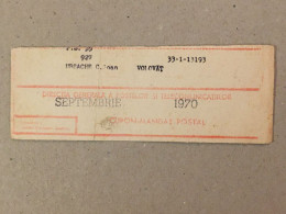 Romania Rumanien Roumanie - Cupon Mandat Postal Coupon Mandate Postauftrag - Suceava 1970 - Cartas & Documentos