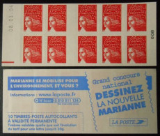 Carnet Marianne Luquet 3419 C13 Repère électronique Rouge Daté Dessinez La Nouvelle Marianne - Booklets