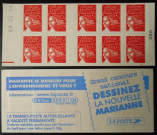 Carnet Marianne Luquet 3419 C13 Repère électronique Rouge Daté Dessinez La Nouvelle Marianne - Markenheftchen