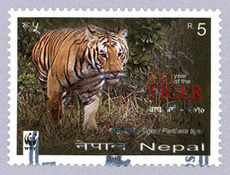 Nepal 2010 Year Of The Tiger  - Locally Used With Gum - Nepal