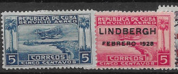 Cuba Mh * 1927-30 Three Airmails (2 Scans) - Posta Aerea