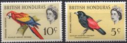 BRITISH HONDURAS/1962/MNH/SC#171-2/QUEEN ELIZABETH II /QEII / BIRDS / SHORT SET - Honduras Británica (...-1970)