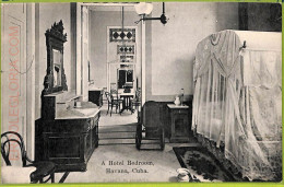 Aa6019 - CUBA - Vintage Postcard - Havana - A Hotel Bedroom - Cuba