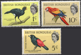 BRITISH HONDURAS/1962/MNH/SC#167, 171-2/QUEEN ELIZABETH II /QEII / BIRDS / SHORT SET - Honduras Británica (...-1970)
