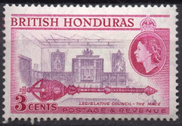 BRITISH HONDURAS/1953-57/MH/SC#146/QUEEN ELIZABETH II / QEII / 3p LEGISLATIVE COUNCIL / THE MACE - Honduras Británica (...-1970)