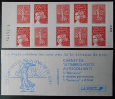 Carnet Marianne Luquet Semeuse De Roty 1511  Les Cent Ans De La Semeuse De Roty - Booklets