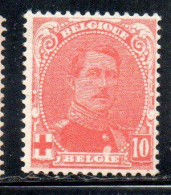 BELGIQUE BELGIE BELGIO BELGIUM 1915 KING ROI ALBERT I RED CROSS CROIX ROUGE 10c MH - 1914-1915 Croix-Rouge