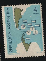 1964 Map Michel AR 835 Stamp Number AR 758 Yvert Et Tellier AR 683 Stanley Gibbons AR 1106 Götig Und Jalil AR 1273 X MH - Used Stamps