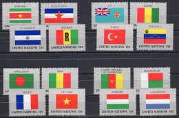 UN New York Complete Serie 16v 1980 Flags Of The UN Members MNH - Unused Stamps