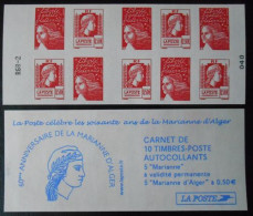 Carnet Marianne Luquet Et Alger 1512 Les Soixante Ans De La Marianne D'Alger - Markenheftchen