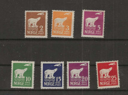 1925 MNH Norway Mi 109-15 Postfris** - Nuevos