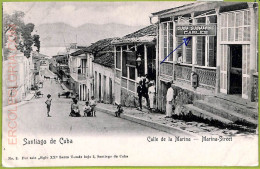 Aa6009 - CUBA - Vintage Postcard - Santiago - Calle De La Marina - Cuba