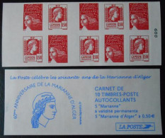 Carnet Marianne Luquet Et Alger 1512 Les Soixante Ans De La Marianne D'Alger - Booklets