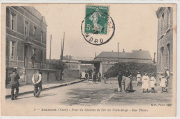 JEUMONT (59) Pont Du Chemin De Fer Du Nord-Belge - Rue Thiers - Ed. B.F. Paris N° 9 - Timbrée 1908 - Jeumont