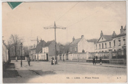 LOOS (59) Place Thiers - Ed. A.T. - N° 18- Timbrée 190..... - Loos Les Lille