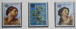 Adam And Eve, Olive, Tree, 25 Years UNO 1970 Mi 569-571 Yv 510-512 POSTFRIS / MNH / ** VATICANO VATICAN VATICAAN - Nuevos