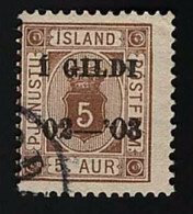 1902 Gildi Michel IS D12B Stamp Number IS O22 Yvert Et Tellier IS S12(A) Stanley Gibbons IS O96 Used - Gebraucht