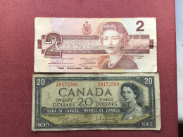 CANADA Lot De 2 Billets - Canada