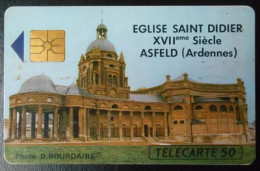 Télécarte Eglise Saint Didier Asfeld  Ardennes - Culture