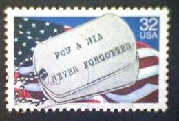 United States, Scott #2966, Used(o), 1995, POW/MIA Issue, 32¢, Multicolored - Used Stamps